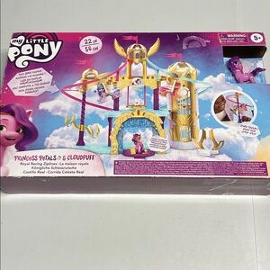 My little pony play set princess petals & cloud puff royal racing zip lines